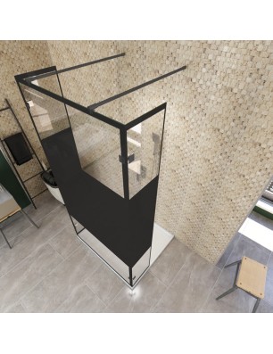 Walk In Dusche  - Amora 10 - Duschwand - Schwarz - Loft 3