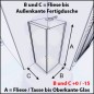 Eck-Duschkabine Cali-05 - Pendeltür - Chrom - Klarglas Eck-Duschkabine Cali-05 - Pendeltür - Chrom - Klarglas