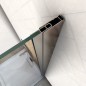 Eck-Duschkabine Cali-07 - aussenöffnend - Chrom - Klarglas Eck-Duschkabine Cali-07 - aussenöffnend - Chrom - Klarglas