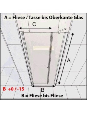 Duschtüren Cali 14 - Pendeltür - Chrom - Grauglas