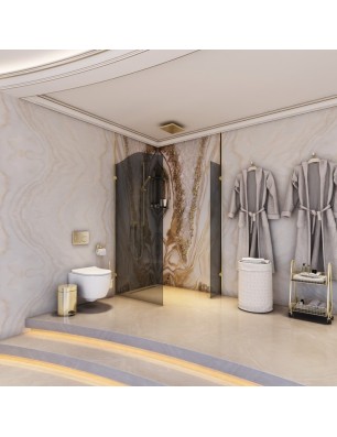 Walk In Dusche Royal 14-Chrom-Grauglas