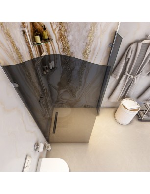 Walk In Dusche Noble 14-Chrom-Grauglas