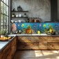 Glas Küchenrückwand 6 mm ESG Motive KRWM-0391