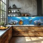 Glas Küchenrückwand 6 mm ESG Motive KRWM-0532