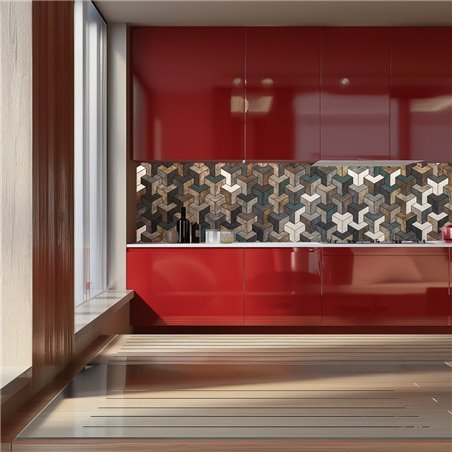 Küchenrückwand Platte 6 mm ESG Fliesenmotive KRWF-03-17