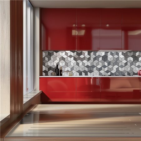 Küchenrückwand Platte 6 mm ESG Fliesenmotive KRWF-05-06