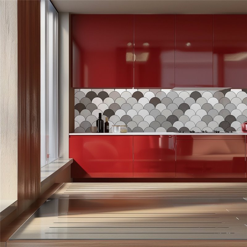 Küchenrückwand Platte 6 mm ESG Fliesenmotive KRWF-07-09