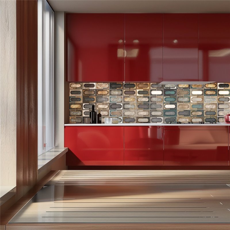 Küchenrückwand Platte 6 mm ESG Fliesenmotive KRWF-09-18