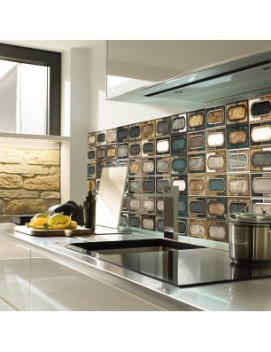 Küchenrückwand Platte 6 mm ESG Fliesenmotive KRWF-09-18