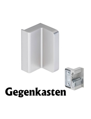 Schiebetürschloss Edelstahlfarbig für Griffmuschelbohrung