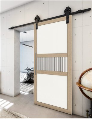 Holzschiebetür Barn-Line - Eiche und Weiss Model 1042