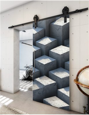 Holzschiebetür Barn-Line - Beton und Stein Model 1011