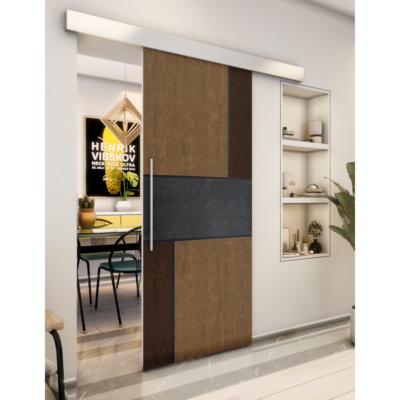 Holzschiebetür Eco-Line - Holz-Mix Model 1027 Holzschiebetür Eco-Line - Holz-Mix Model 1027