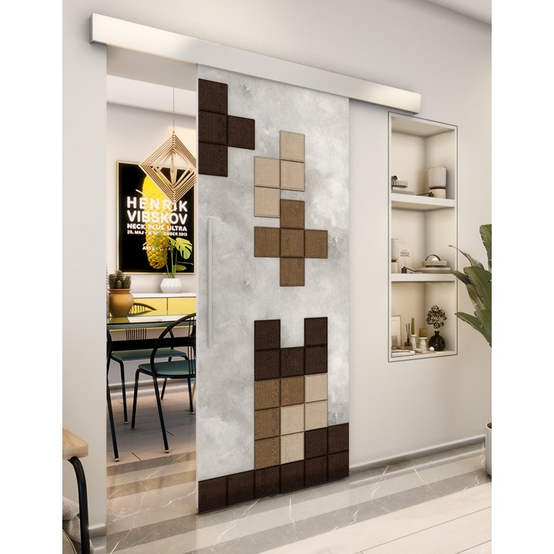 Holzschiebetür Eco-Line - Holz-Mix Model 1081 Holzschiebetür Eco-Line - Holz-Mix Model 1081