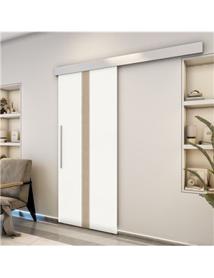 Holzschiebetür Eco-Line - Eiche und Weiss  Model 1030