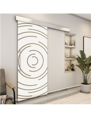 Holzschiebetür Eco-Line - Eiche und Weiss  Model 1046