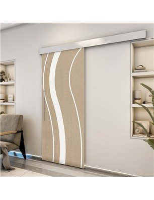 Holzschiebetür Eco-Line - Eiche und Weiss  Model 1064
