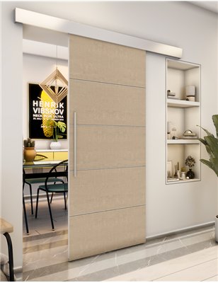 Holzschiebetür Eco-Line - Eiche und Weiss Model 1066