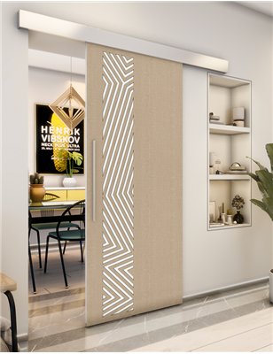 Holzschiebetür Eco-Line - Eiche und Weiss Model 1070