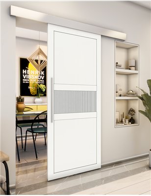Holzschiebetür Eco-Line - Weiss Model 1042