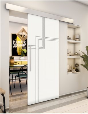 Holzschiebetür Eco-Line - Weiss Model 1059