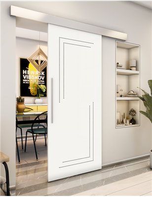 Holzschiebetür Eco-Line - Weiss Model 1065