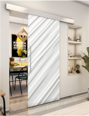 Holzschiebetür Eco-Line - Weiss 3D  Model 1022