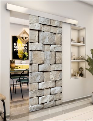 Holzschiebetür Eco-Line - Beton und Stein  Model 1022