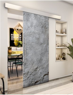 Holzschiebetür Eco-Line - Beton und Stein Model 1049