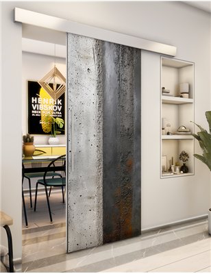 Holzschiebetür Eco-Line - Beton und Stein Model 1050