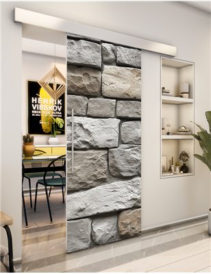 Holzschiebetür Eco-Line - Beton und Stein Model 1051