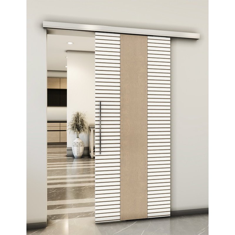Holzschiebetür Slim-Line - Eiche und Weiss Model 1013 Holzschiebetür Slim-Line - Eiche und Weiss Model 1013