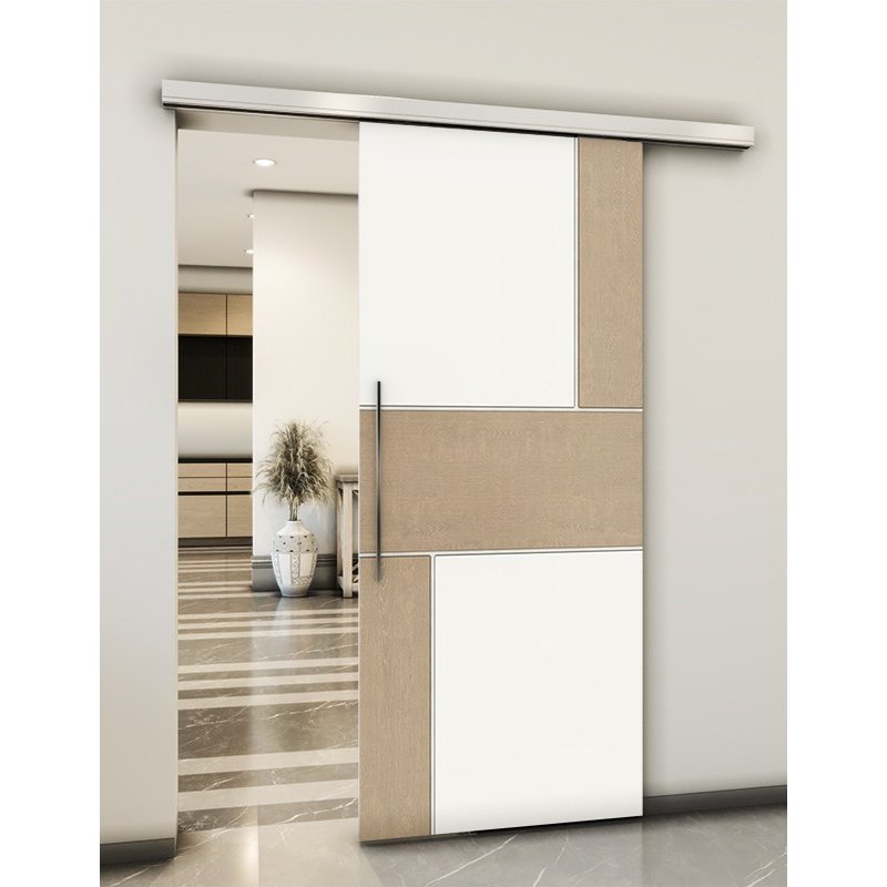 Holzschiebetür Slim-Line - Eiche und Weiss Model 1027 Holzschiebetür Slim-Line - Eiche und Weiss Model 1027