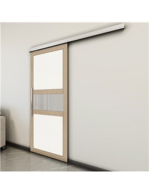 Holzschiebetür Slim-Line - Eiche und Weiss  Model 1042