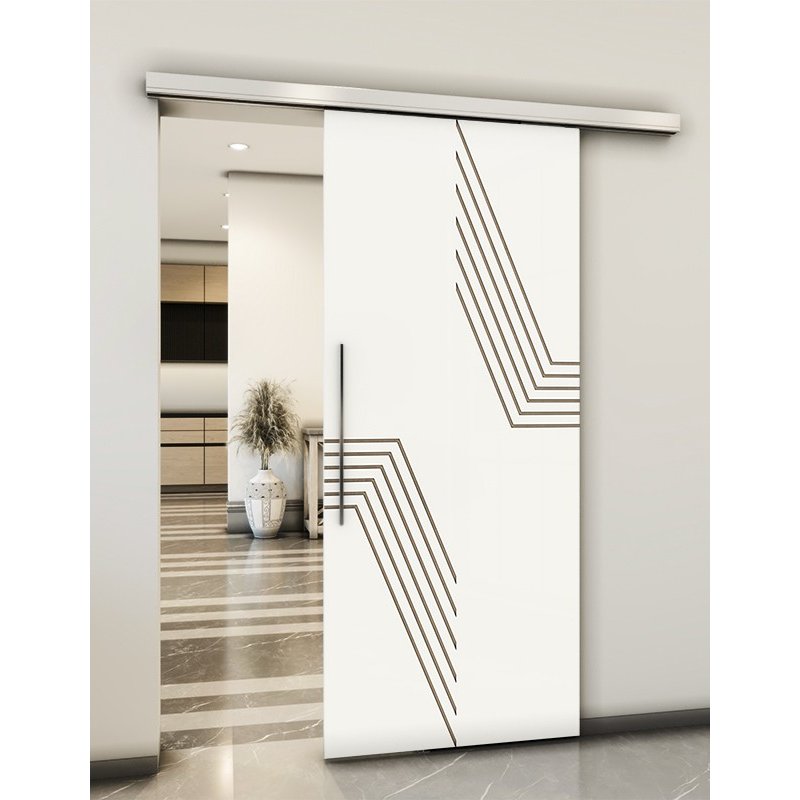 Holzschiebetür Slim-Line - Eiche und Weiss Model 1060 Holzschiebetür Slim-Line - Eiche und Weiss Model 1060