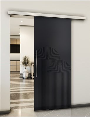Holzschiebetür Slim-Line - Schwarz  Model 1057