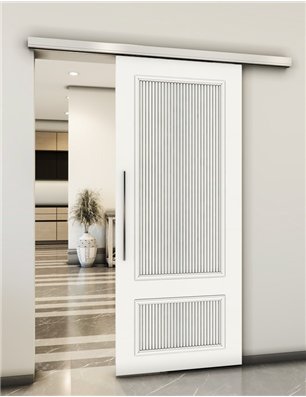 Holzschiebetür Slim-Line - Weiss  Model 1006