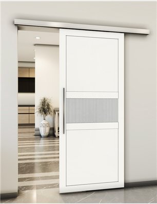 Holzschiebetür Slim-Line - Weiss  Model 1042