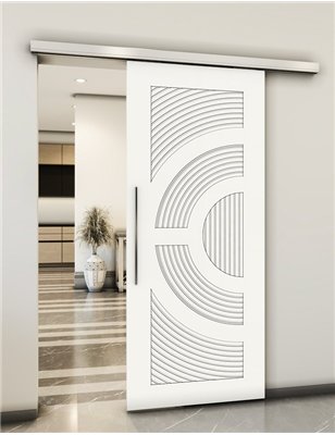 Holzschiebetür Slim-Line - Weiss Model 1051