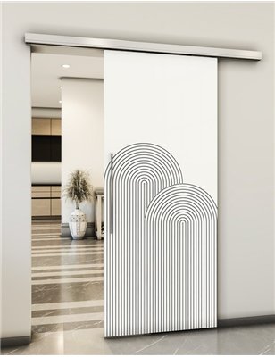 Holzschiebetür Slim-Line - Weiss Model 1057