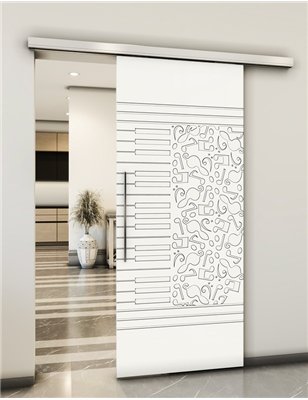 Holzschiebetür Slim-Line - Weiss Model 1061