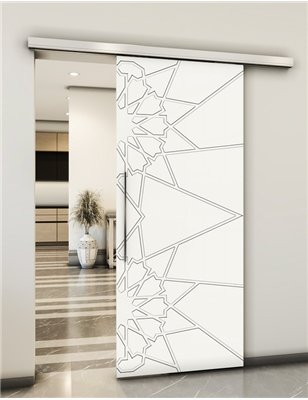 Holzschiebetür Slim-Line - Weiss Model 1069