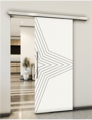 Holzschiebetür Slim-Line - Weiss Model 1083