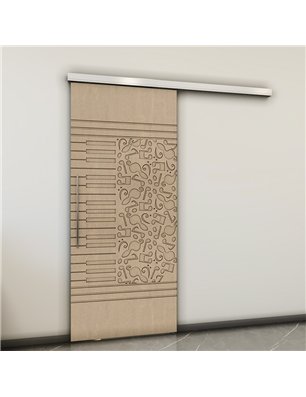 Holzschiebetür Slim-Line - Eiche  Model 1061