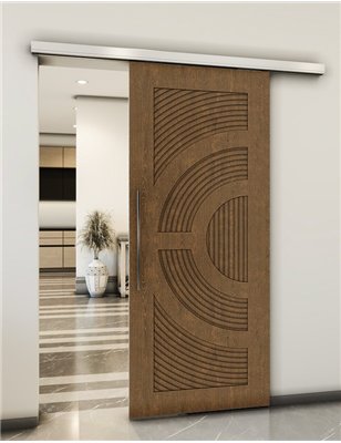 Holzschiebetür Slim-Line - Nussbaum Model 1051