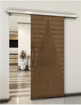 Holzschiebetür Slim-Line - Nussbaum Model 1053