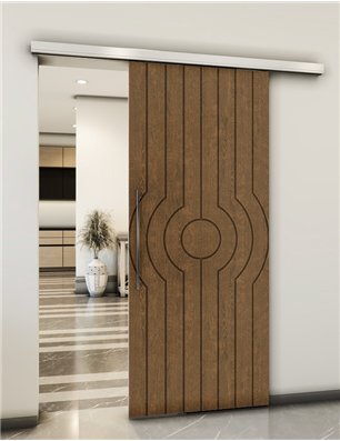 Holzschiebetür Slim-Line - Nussbaum  Model 1055