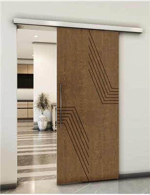 Holzschiebetür Slim-Line - Nussbaum Model 1060