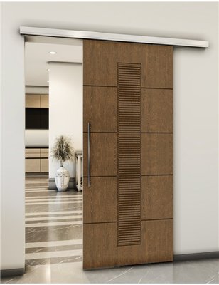 Holzschiebetür Slim-Line - Nussbaum Model 1067