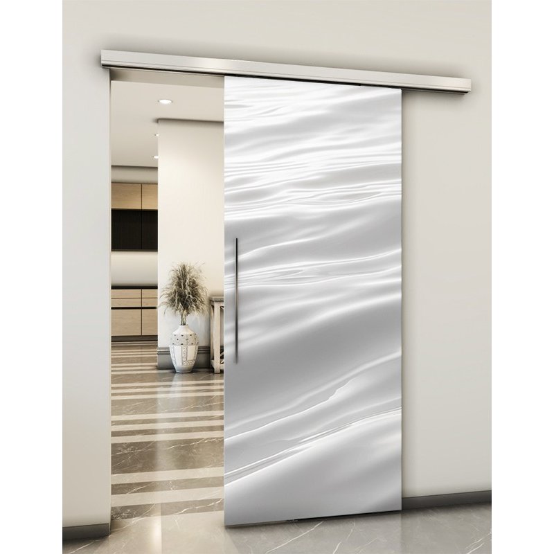 Holzschiebetür Slim-Line - Weiss 3D Model 1003 Holzschiebetür Slim-Line - Weiss 3D Model 1003